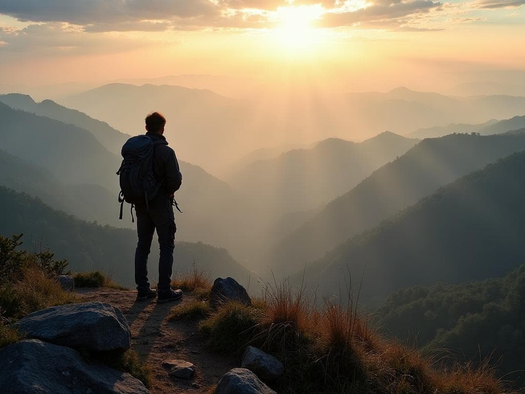 Pine forest path and panoramic ridge views on the Nagarkot panoramic hiking loop